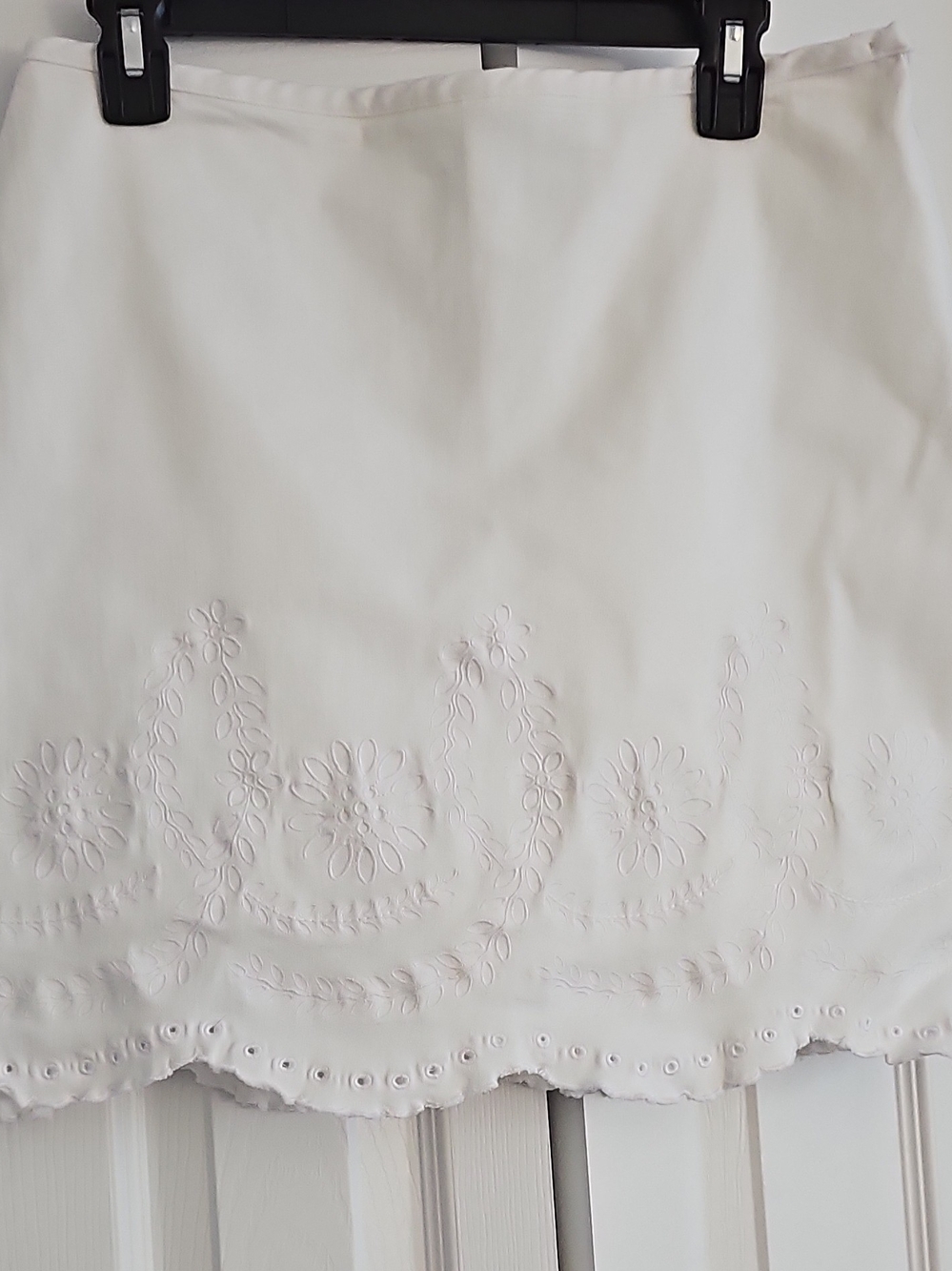 Sonoma White Stretch Cotton Skort Label Detail, M